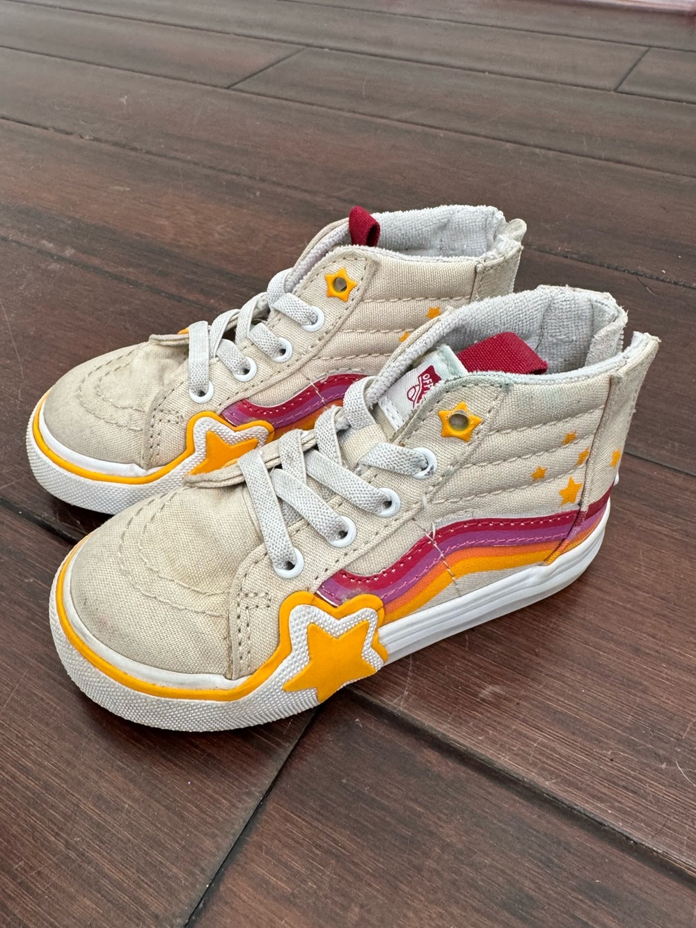 Toddler Rainbow Star Vans High tops